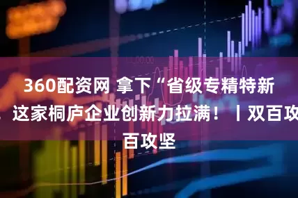 360配资网 拿下“省级专精特新”！这家桐庐企业创新力拉满！丨双百攻坚